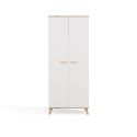 Szafa Ubraniowa OLYMPO 2D BIAŁA DĄB ARTISAN 80 Cm Drążek 2 Drzwi Sypialnia