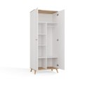 Szafa Ubraniowa OLYMPO 2D BIAŁA DĄB ARTISAN 80 Cm Drążek 2 Drzwi Sypialnia