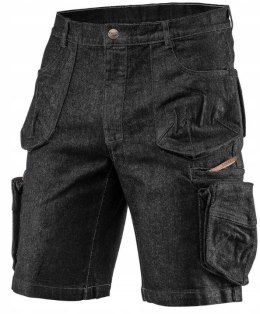 KRÓTKIE SPODENKI ROBOCZE DENIM, CZARNE S