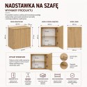 Nadstawka Na Szafę SD-50 DĄB ARTISAN Półka 50 cm Do Garderoby Pokoju