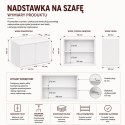Nadstawka Na Szafę SD-90 BIEL Półka 90 cm Do Garderoby Pokoju
