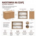 Nadstawka Na Szafę SD-90 DĄB ARTISAN Półka 90 cm Do Garderoby Pokoju
