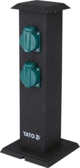 GNIAZDO OGRODOWE SŁUPEK STAL IP44 4*230V