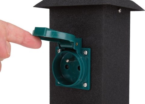 GNIAZDO OGRODOWE SŁUPEK STAL IP44 4*230V