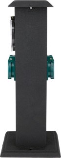 GNIAZDO OGRODOWE SŁUPEK STALOWY IP44 2*230V