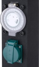 GNIAZDO OGRODOWE SŁUPEK STALOWY IP44 2*230V