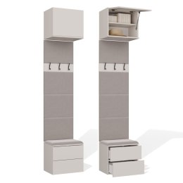 Garderoba HAGA 1W2S Wieszak 2 Szuflady Do Korytarza KASZMIR BEŻ 238x50x35