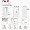 Szafka Łazienkowa Na Pralkę Lub Suszarkę Lapo 2S BIAŁA 2 Szuflady Regał
