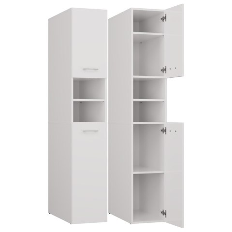 SZAFKA Łazienkowa Słupek POLA 32 BIAŁY 180 cm Głębokość 64 cm 2 Drzwi Półki