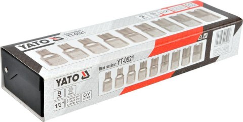 YATO YT-0521 KLUCZE NASADOWE TORX E10-24 ZESTAW 9-SZTUKOWY YATO
