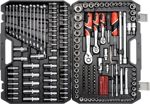 YATO YT-38841 ZESTAW NARZĘDZIOWY XXL 1/4'', 3/8'', 1/2'' KPL 216 SZTUK YATO
