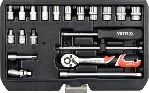 YATO YT-14491 ZESTAW NARZĘDZIOWY 1/4'' 20 CZĘŚCI XS YATO