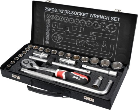 YATO YT-12671 ZESTAW NARZĘDZIOWY 25 CZĘŚCI 1/2'' YATO