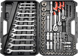 YATO YT-38831 ZESTAW NARZĘDZIOWY 1/4'' 3/8'' 1/2'' 111CZĘŚCI XL YATO