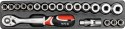 YATO YT-3895 SKRZYNKA Z NARZĘDZIAMI 62SZT YATO