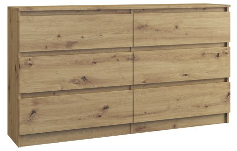 Komoda z szufladami Lilia L6 140 cm Duża Do Salonu Pojemna Dąb Artisan