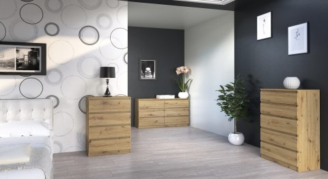 Komoda z szufladami Lilia L6 140 cm Duża Do Salonu Pojemna Dąb Artisan