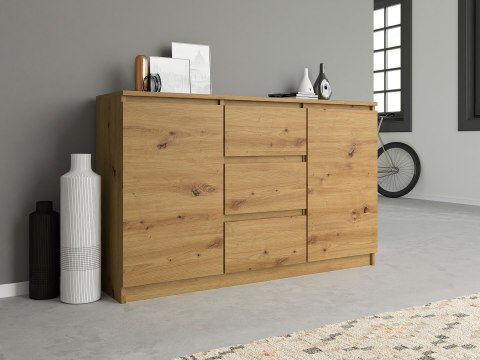 Komoda Szafka z Szufladami 120x75x40 cm Do Salonu Duża Artisan Lilia 2D3S