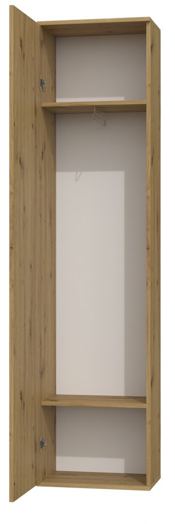 Szafa z Lustrem 50 cm Na Ubrania do Przedpokoju Wieszak Półki Artisan DUET