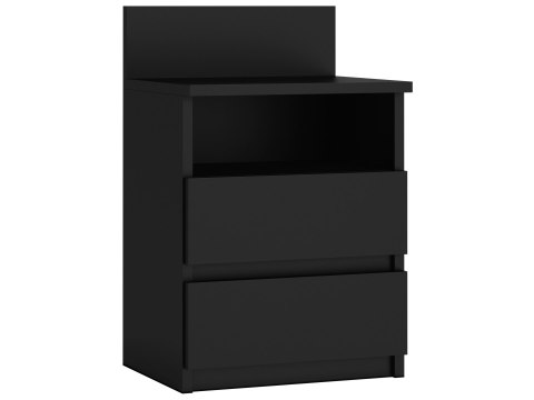 Szafka Nocna Stolik Nocny 2 Szuflady 40 cm Do Sypialni Czarna Lilia L1