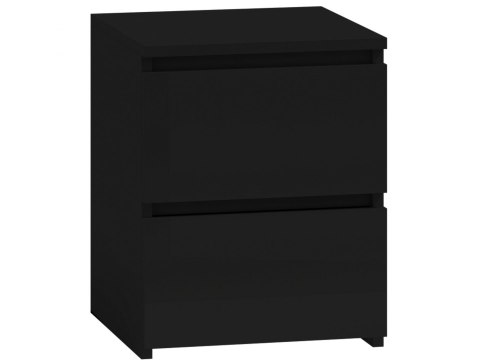 Szafka Nocna Stolik Nocny 2 Szuflady 30 cm Do Sypialni Czarna Lilia L2