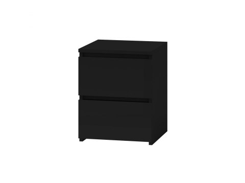 Szafka Nocna Stolik Nocny 2 Szuflady 30 cm Do Sypialni Czarna Lilia L2