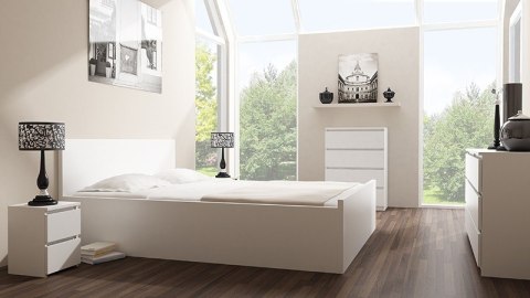 Komoda z 3 szufladami Lilia 70 cm Duża Do Salonu Pojemna Biała Mat