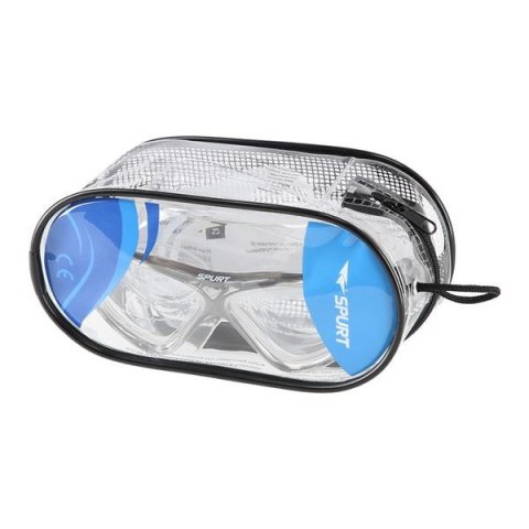 OKULARY PŁYWACKIE PÓŁMASKA OKULARKI NA BASEN MTP02Y ANTI-FOG 01 CLEAR/GREY SPURT