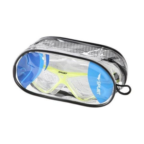 OKULARY PŁYWACKIE PÓŁMASKAOKULARKI NA BASEN MTP02Y ANTI-FOG 03 CLEAR/YELLOW SPURT