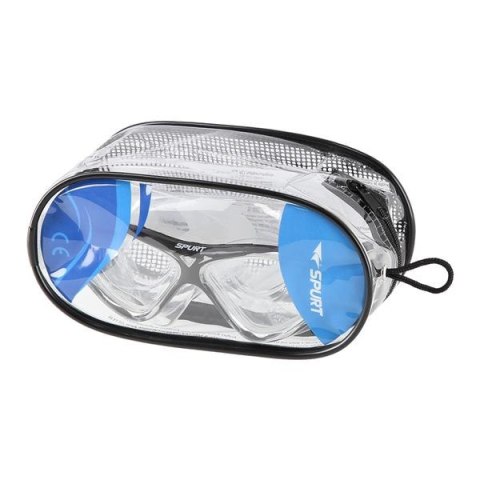OKULARY PŁYWACKIE PÓŁMASKA OKULARKI NA BASEN MTP02Y ANTI-FOG 18 CLEAR/BLACK SPURT