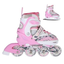 NF10927 A 2W1 PINK ROZM.L(39-42) ŁYŻWOROLKI Z WYM. PŁ. FIGUROWĄ NILS EXTREME