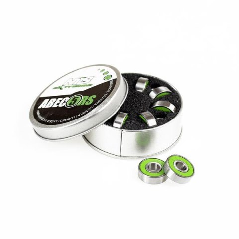 ŁOŻYSKA DO ROLEK 8 SZTUK ABEC-5 RS ZIELONY CARBON METAL NILS EXTREME