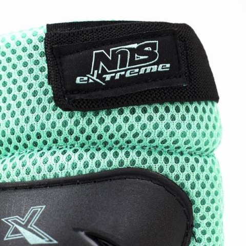 H706 MIĘTOWO-CZARNY ROZM. L ZESTAW OCHRANIACZY NILS EXTREME