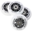 PU 76X24 82A BIAŁE MATOWE (4 SZT.) + ABEC-9 (8 SZT.) ZESTAW NILS EXTREME