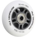 PU 76X24 82A BIAŁE MATOWE (4 SZT.) + ABEC-9 (8 SZT.) ZESTAW NILS EXTREME