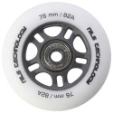 PU 76X24 82A BIAŁE MATOWE (4 SZT.) + ABEC-9 (8 SZT.) ZESTAW NILS EXTREME