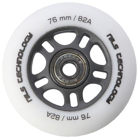 PU 76X24 82A BIAŁE MATOWE (4 SZT.) + ABEC-9 (8 SZT.) ZESTAW NILS EXTREME
