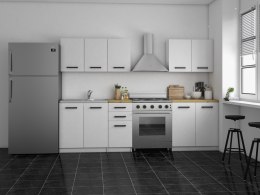Kuchnia Meble Kuchenne Zestaw Mebli Kuchennych Biały+Dąb Artisan Sonne 6