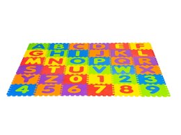 DUŻA MATA PIANKOWA EVA DLA DZIECI LITERY CYFRY PUZZLE 36 ELEMENTÓW 178X178