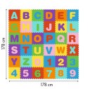 DUŻA MATA PIANKOWA EVA DLA DZIECI LITERY CYFRY PUZZLE 36 ELEMENTÓW 178X178
