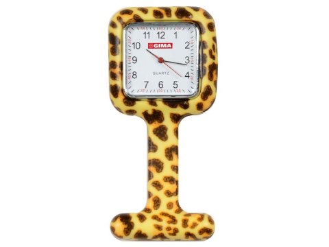 GIMA ZEGAREK PIELĘGNIARSKI-LEOPARD FANTASY ZEGAREK PIELĘGNIARSKII KWADRATOWY SILIKONOWY
