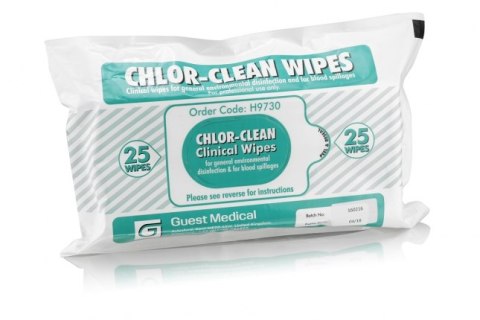 MEDILAB CHLOR-CLEAN WIPES INKRUSTOWANE CHLOREM SUCHE CHUSTECZKI DO MYCIA I DEZYNFEKCJI