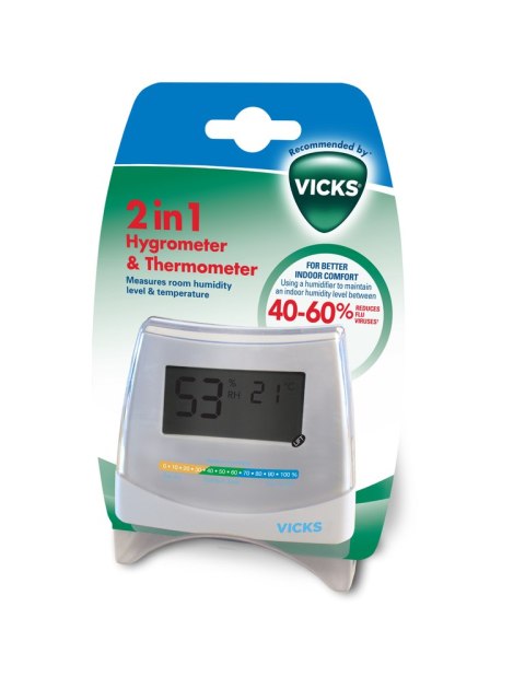 VICKS 2 IN 1 HIGROMETR I TERMOMETR HIGROMETR & TERMOMETR ELEKTRONICZNY