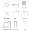 BULKYSOFT PODKŁAD MEDYCZNY-60 CM X 65,36 M BIAŁY, DWUWARSTWOWY