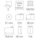 BULKYSOFT PODKŁAD MEDYCZNY-60 CM X 80 M BIAŁY, DWUWARSTWOWY