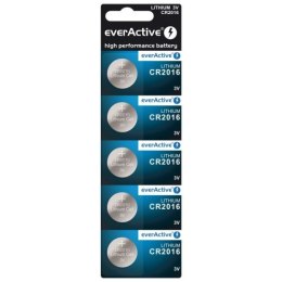 EVERACTIVE CR2016 BATERIA ALKALICZNA, LITOWA 3V OPAKOWANIE 5 SZT