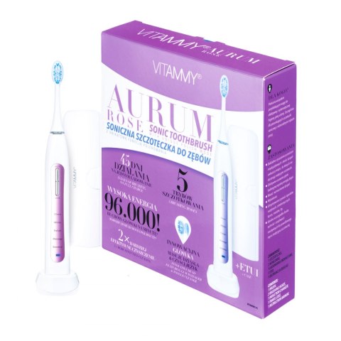 SONICZNA SZCZOTECZKA DO ZĘBÓW FUNKCJA POLEROWANIA VITAMMY AURUM ROSE