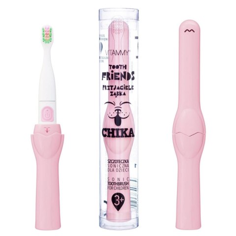 SZCZOTECZKA SONICZNA DLA DZIECI 3+ VITAMMY TOOTH FRIENDS PINK CHIKA