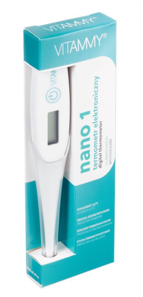 VITAMMY NANO 1 TERMOMETR ELEKTRONICZNY NOWEJ GENERACJI Z ALARMEM GORĄCZKI