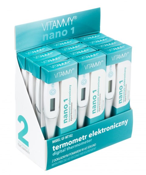 VITAMMY NANO 1 TERMOMETR ELEKTRONICZNY NOWEJ GENERACJI Z ALARMEM GORĄCZKI